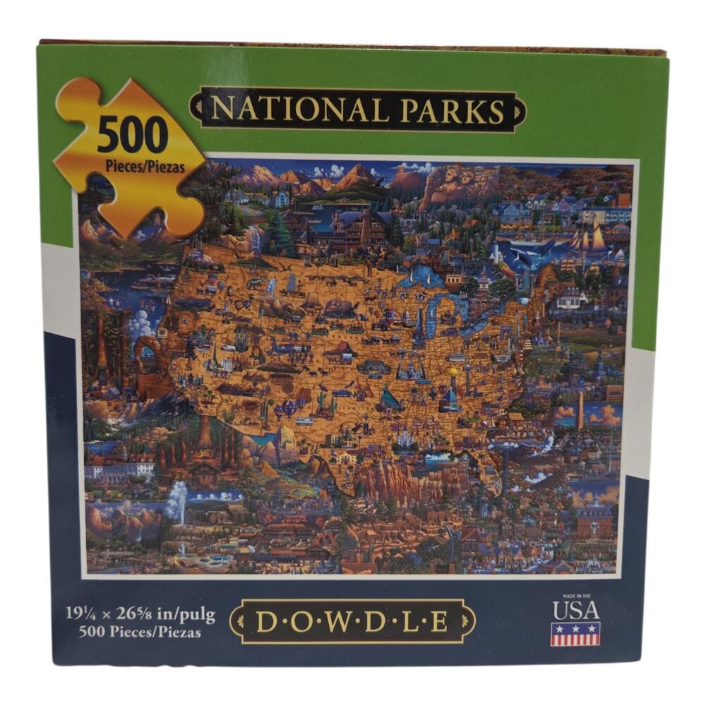 Dowdle National Parks 500 Piece Jigsaw Puzzle 19x26 Folk Art Eric Dowdl